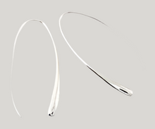 Load image into Gallery viewer, Silver Elongated Drop Earrings
