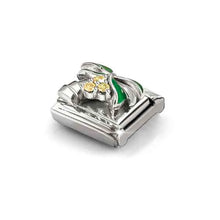 Load image into Gallery viewer, Composable Classic Link Palm Tree In Silver Enamel and Stones
