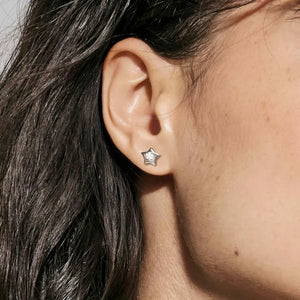 Petit Sparkle Earrings - Star Silver