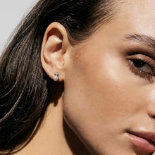 Load image into Gallery viewer, Pearls Loop Earrings - Round Silver
