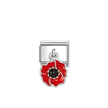 Load image into Gallery viewer, Composable Classic Link Red And Black Poppy Pendant
