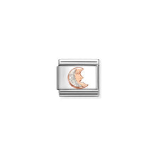 Load image into Gallery viewer, Composable Classic Link Bonded Rose Gold Moon With Glitter
