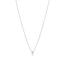 Load image into Gallery viewer, Pearls Loop Necklace - Round Silver
