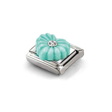 Load image into Gallery viewer, Composable Classic Link Turquoise Heart Silver With Clear CZ
