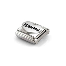 Load image into Gallery viewer, Composable Classic Link Mamma Heart New In Oxidised Silver

