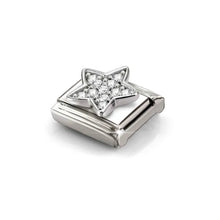Load image into Gallery viewer, Composable Classic Link Star In Silver And Clear CZ
