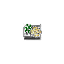 Load image into Gallery viewer, Composable Classic Link Pineapple In Silver Enamel and Stones
