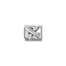Load image into Gallery viewer, Composable Classic Link Airplane In Silver And Stones
