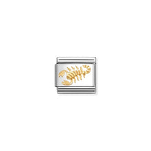 Load image into Gallery viewer, Composable Classic Link Scorpio In Bonded Yellow Gold With Etched Detail
