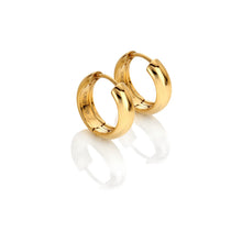 Load image into Gallery viewer, Chubby Waterproof Hoop Earrings - Gold Plated
