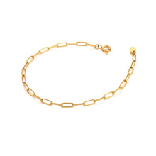 Load image into Gallery viewer, Paperclip Waterproof Bracelet - Gold Plated

