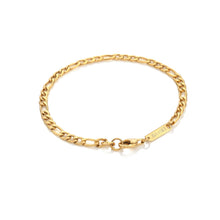Load image into Gallery viewer, Figaro Waterproof Bracelet - Gold Plated
