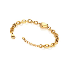 Load image into Gallery viewer, Chunky Heart Waterproof Bracelet - Gold Plated
