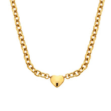 Load image into Gallery viewer, Chunky Heart Waterproof Necklace - Gold Plated

