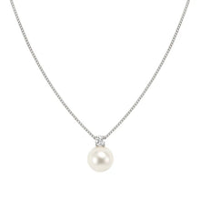 Load image into Gallery viewer, Siren Dream Necklace - Silver, Clear Cubic Zirconia And Pearl
