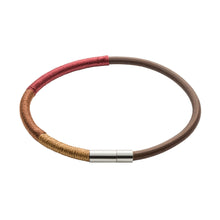 Load image into Gallery viewer, Thread Wrapped Brown Cord Bracelet
