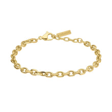 Load image into Gallery viewer, Stainless Steel Cable Link Bracelet - IP Gold Plated
