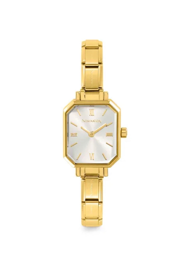 Time Paris Yellow PVD Watch - Sunray Silver Dial