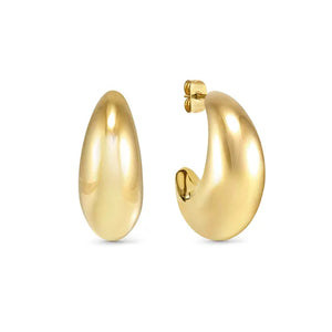 Ecclectica Earrings - Medium Moon Hoop Yellow PVD