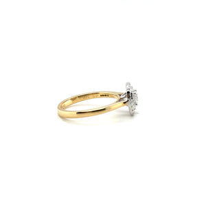 18ct Gold Brilliant Cut Diamond Halo Ring