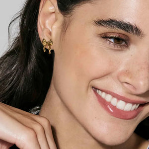 Ecclectica Earrings - Bow Yellow PVD