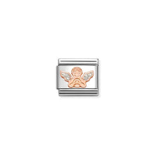 Load image into Gallery viewer, Composable Classic Link Bonded Rose Gold Angel With Glitter

