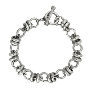 Chunky Silver Circles Bracelet