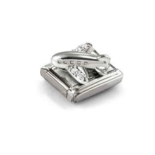 Load image into Gallery viewer, Composable Classic Link Airplane In Silver And Stones
