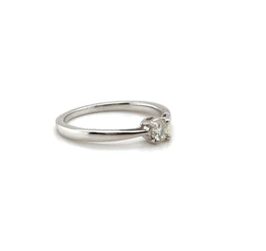 9ct White Gold Solitaire Brilliant Cut Diamond Ring