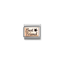 Load image into Gallery viewer, Composable Classic Link Best Friend With Star On Bonded Rose Gold
