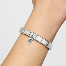 Load image into Gallery viewer, Composable Classic Link Horn Hand Silver Drop
