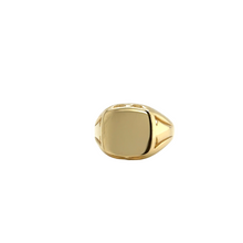 Load image into Gallery viewer, 18ct Yellow Gold Square Cushion Flodden Signet Ring
