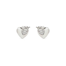 Load image into Gallery viewer, Petit Sparkle Earrings - Heart Silver
