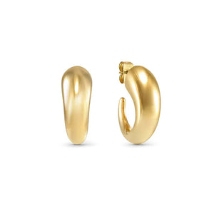 Ecclectica Earrings - Drop Hoop Small Yellow PVD