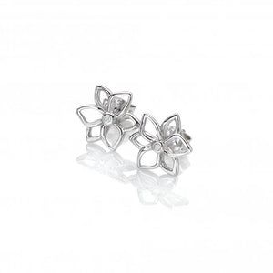 Diamond Amulet Flower Earrings