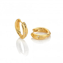 Load image into Gallery viewer, HD X Golden Edit Aura Hoop Earrings
