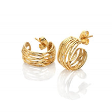 Load image into Gallery viewer, HD X Golden Edit String Earrings - Yellow Gold Plate
