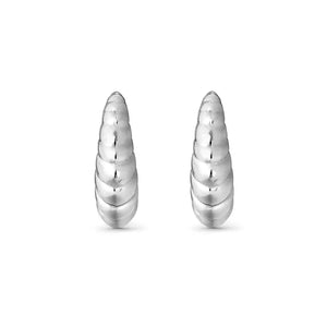 Ecclectica Earrings - Puffy Hoops Steel