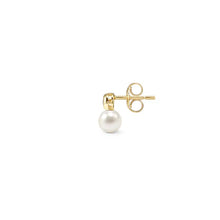 Load image into Gallery viewer, Pearls Loop Earrings - Round 18K Gold Plated
