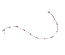 Load image into Gallery viewer, 18ct White Gold Pink Sapphire And Diamond Bracelet
