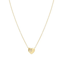 Load image into Gallery viewer, Petit Sparkle Necklace - Heart 18K Plated
