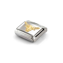 Load image into Gallery viewer, Composable Classic Link Taurus In Bonded Yellow Gold With Etched Detail
