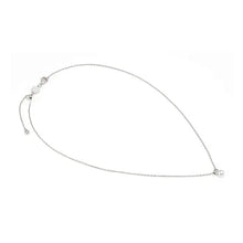 Load image into Gallery viewer, Pearls Loop Necklace - Round Silver
