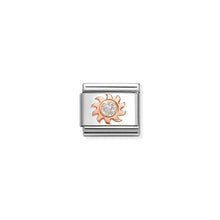 Load image into Gallery viewer, Composable Classic Link Bonded Rose Gold Sun With Glitter
