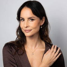 Load image into Gallery viewer, Gold Plated Double Claw Solitaire French Hook Earrings
