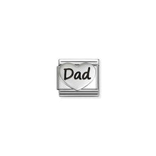 Load image into Gallery viewer, Composable Classic Link Dad Heart New In Oxidised Silver
