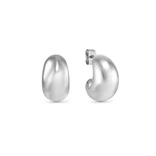 Load image into Gallery viewer, Ecclectica Earrings - Small Moon Hoop Steel

