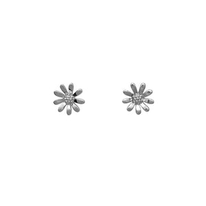 Silver Daisy Earrings 11.5mm