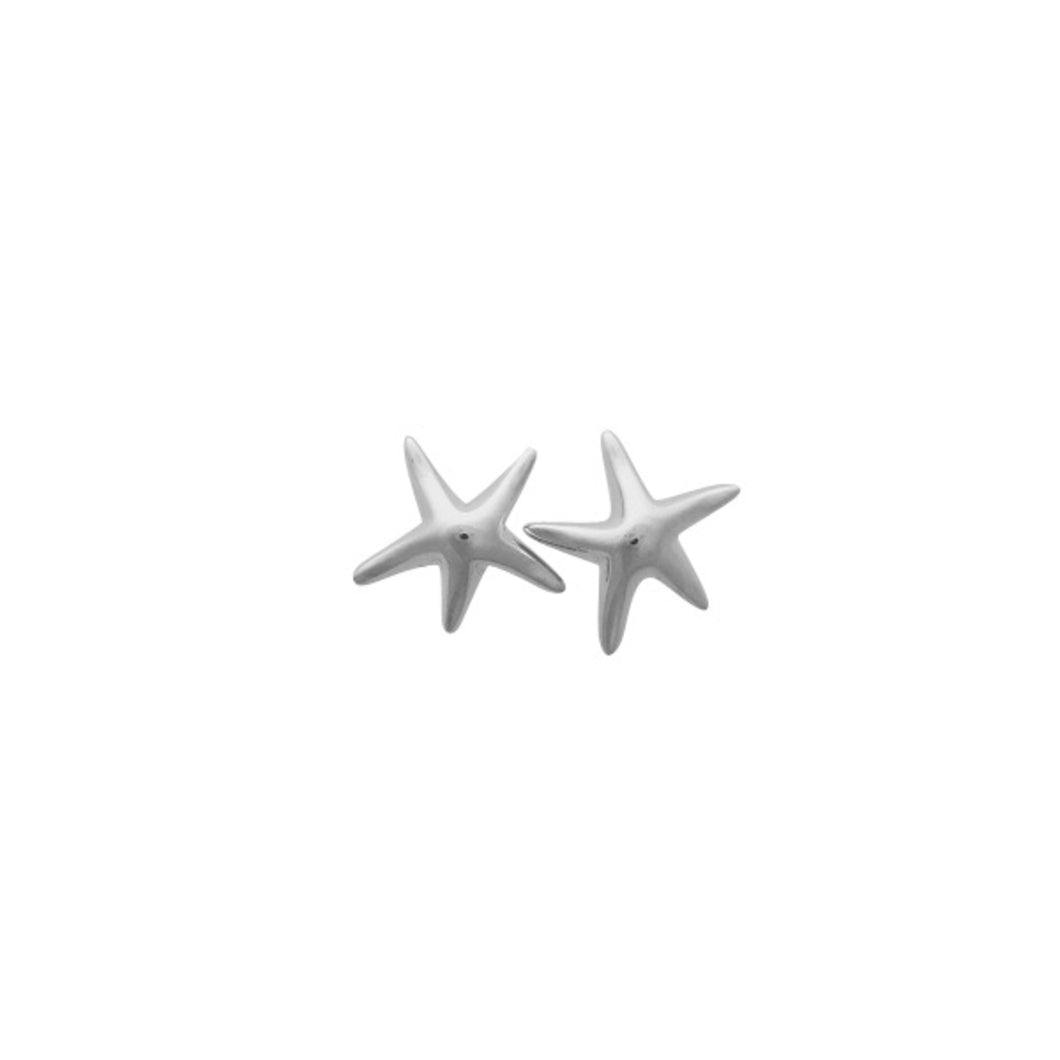 Silver Starfish Earrings