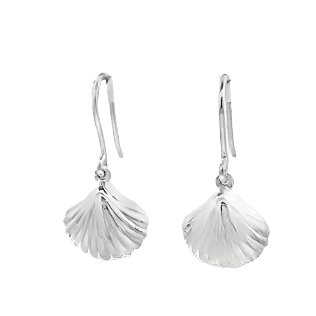 Silver Shell Drop Earrings